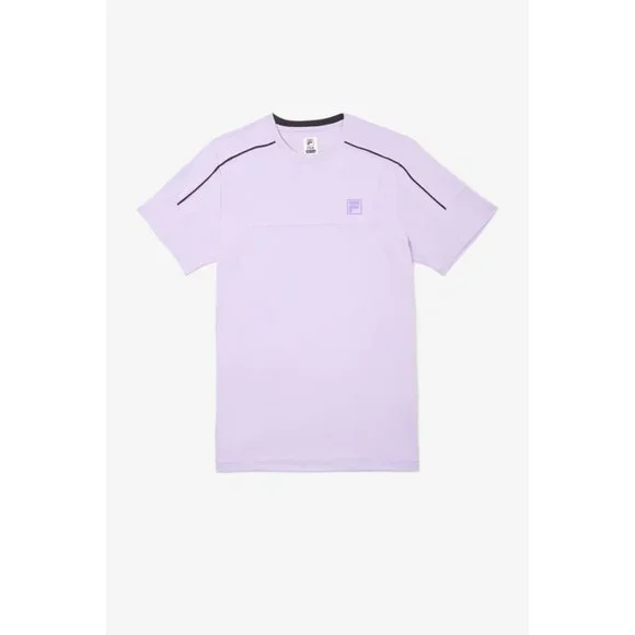 Fila Adrenaline Performance Tennis Men's Shirt Crew Purple Athletic Training Lar - Picture 3 of 8